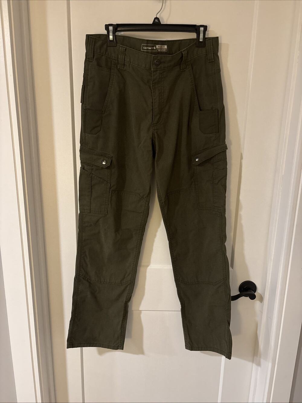 Carhartt Mens Hunter Green Relaxed Fit Pockets Carpenter Pants Size 33x32